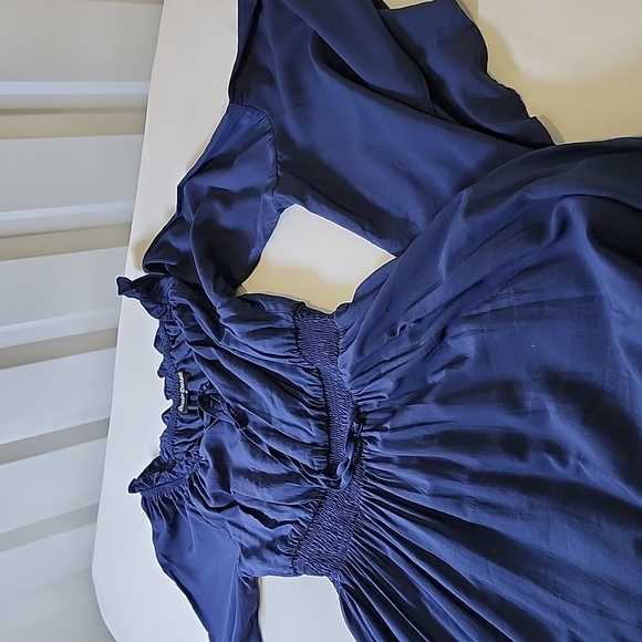 Scarlet Darkness Elegant Navy Blue Women's Renaissance Dress Size Small - Picture 4 of 7